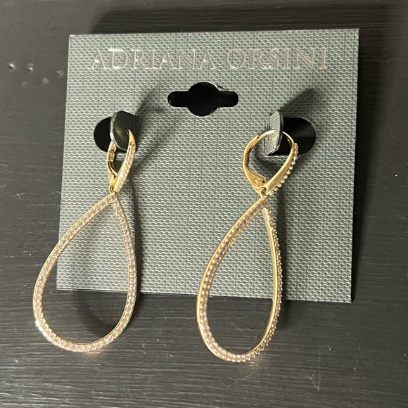 Adriana Orsini Gold Drop Earrings NWT - Picture 4 of 4